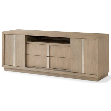 Contemporary TV Stand with Sliding Doors